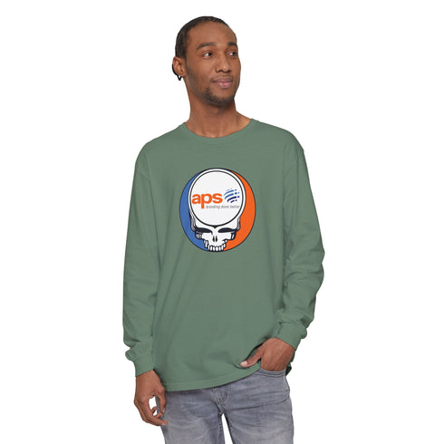 Custom APS Stealie Garment-Dyed Long Sleeve T-Shirt