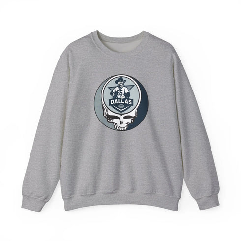 Grateful Dead - Dallas Cowboys Grateful Dead Stealie Crewneck Sweatshirt - NFL - StealieShop