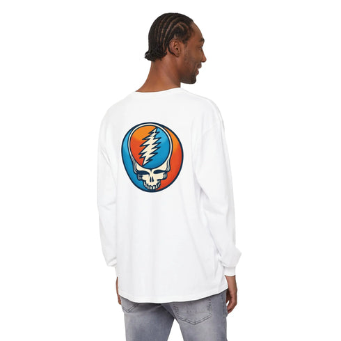 Grateful Dead - Twisted Stealie Two-Sided Vineyard Collection Garment-dyed Long Sleeve T-Shirt - StealieShop