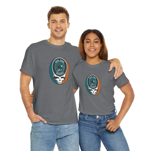 San Jose Sharks Grateful Dead Steal Your Face T-Shirt - NHL - StealieShop