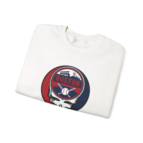 Grateful Dead - Boston Red Sox Stealie Grateful Dead Crewneck Sweatshirt - MLB - StealieShop