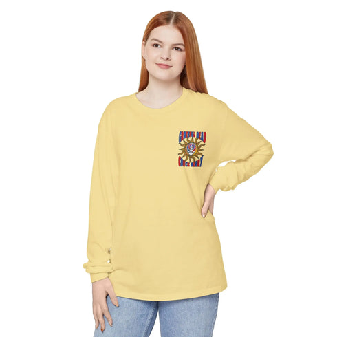 Grateful Dead - Grateful Dead and Chuck Berry Two-Sided Concert Tee - Vineyard Collection Garment-Dyed Long Sleeve - StealieShop