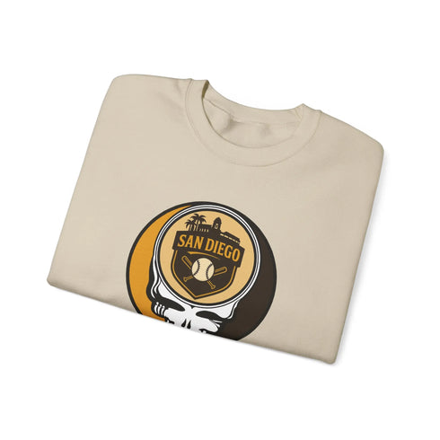 Grateful Dead - San Diego Padres Grateful Dead Stealie Crewneck Sweatshirt - MLB - StealieShop