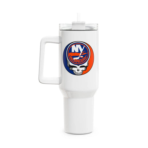 Grateful Dead - New York Islanders Stealie "Fat Man" Tumbler, Double Insulated 40oz Travel Mug - StealieShop