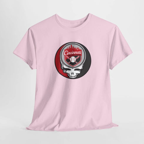 Grateful Dead - Cincinnati Reds Grateful Dead Steal Your Face T-Shirt - MLB - StealieShop