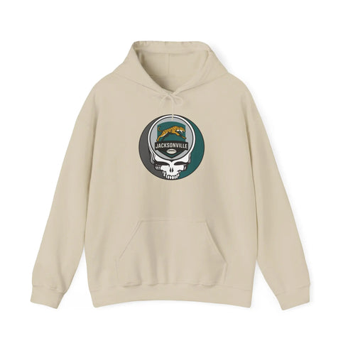 Grateful Dead - Jacksonville Jaguars Stealie Grateful Dead Hooded Sweatshirt - NFL - StealieShop