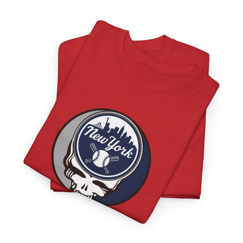 Grateful Dead - Front + Back Print - New York Yankees Stealie / Dancing Bear T-Shirt - MLB - StealieShop