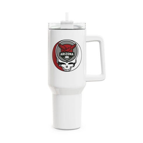 Grateful Dead - Arizona Cardinals Stealie "Fat Man" Tumbler, Double Insulated 40oz Travel Mug - StealieShop