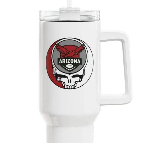 Grateful Dead - The Gridiron Collection: Arizona Edition Stealie "Fat Man" Tumbler, Double Insulated 40oz Travel Mug - StealieShop