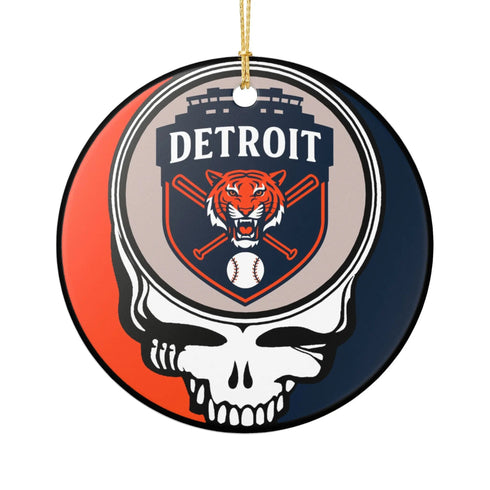 Grateful Dead - Detroit Baseball Baseball Stealie Christmas Ornament - StealieShop