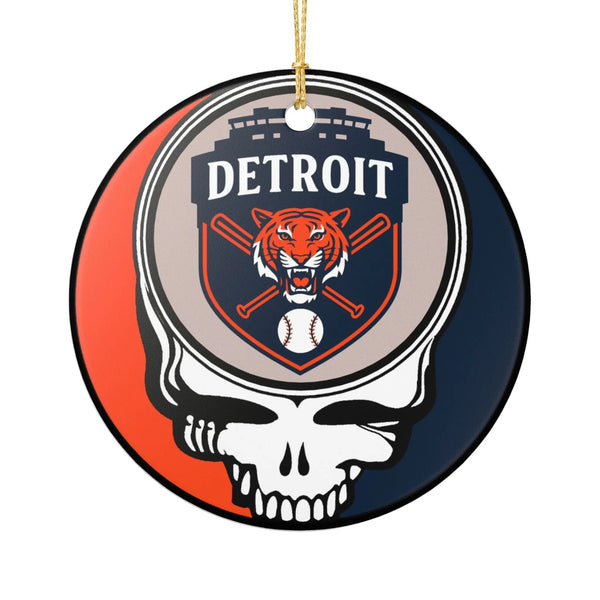 Grateful Dead - Detroit Baseball Baseball Stealie Christmas Ornament - StealieShop