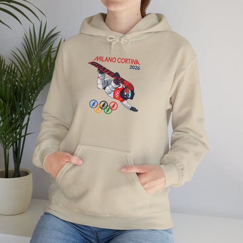 'Snowboardin' Jerry' 2026 Milano Cortina Olympics Unisex Heavy Blend Hoodie
