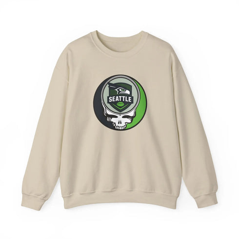 Grateful Dead - Seattle Seahawks Grateful Dead Stealie Crewneck Sweatshirt - StealieShop