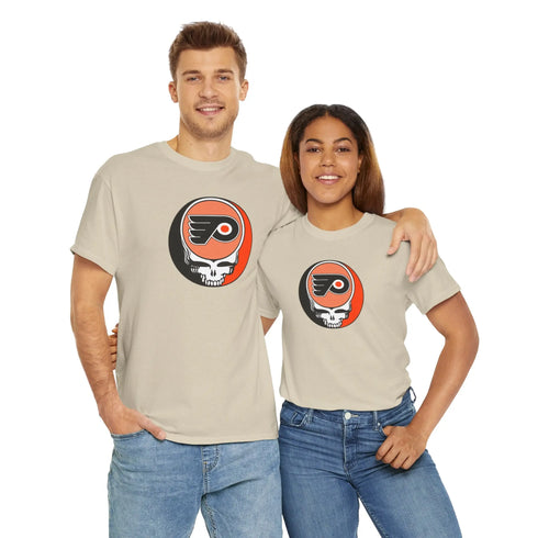 Grateful Dead - Philadelphia Flyers Grateful Dead Steal Your Face T-Shirt - NHL - StealieShop