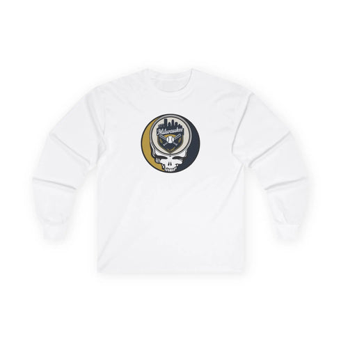 Grateful Dead - Milwaukee Brewers Classic Stealie Long Sleeve Tee - MLB - StealieShop