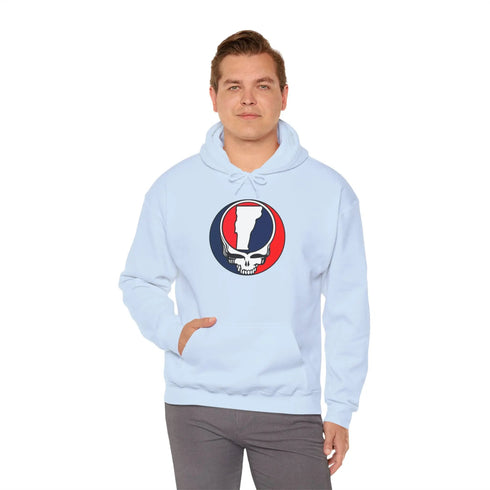 Vermont Map Stealie Grateful Dead Hoodie