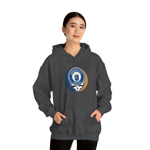 Kansas City Royals Grateful Dead Unisex Heavy Blend Hoodie - Hooded Sweatshirt - StealieShop