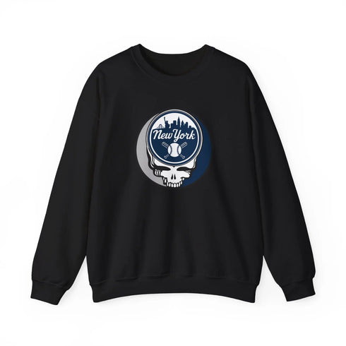 Grateful Dead - New York Yankees Stealie Grateful Dead Crewneck Sweatshirt - MLB - StealieShop