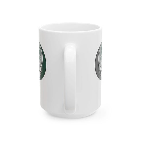 Grateful Dead - New York Jets Stealie Ceramic Coffee Mug - NFL - StealieShop