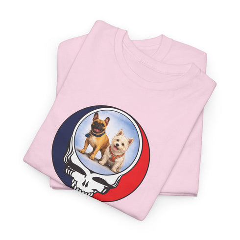 Custom Dog Stealie Unisex Grateful Dead T-Shirt (160)