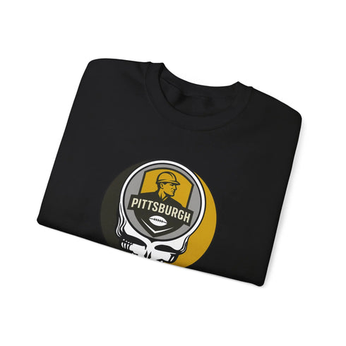 Grateful Dead - Pittsburgh Steelers Grateful Dead Stealie Crewneck Sweatshirt - NFL - StealieShop