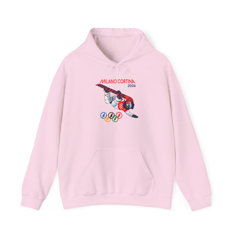 'Snowboardin' Jerry' 2026 Milano Cortina Olympics Unisex Heavy Blend Hoodie