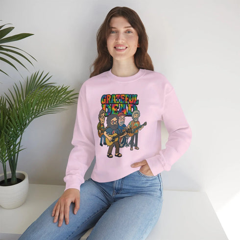 Grateful Dead - Jerry and The Band | Life is dead. Crewneck Sweatshirt - StealieShop