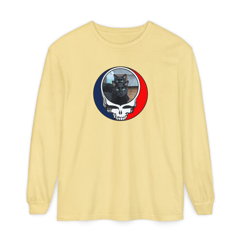 Custom Cat Garment-Dyed Long Sleeve T-Shirt (60)