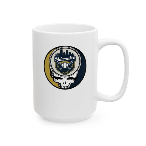 Grateful Dead - Milwaukee Brewers Stealie Ceramic Mug - MLB - StealieShop
