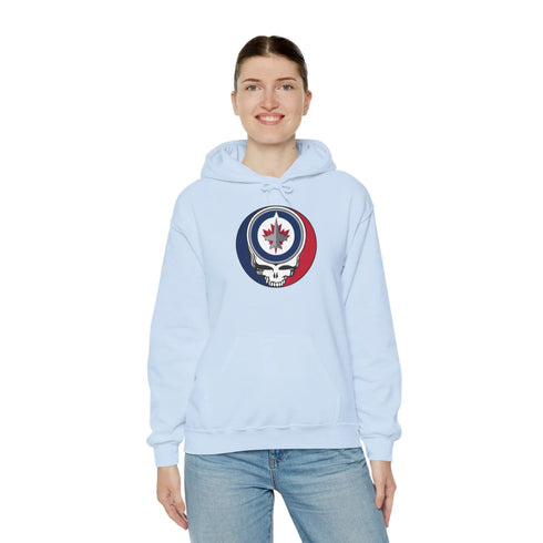 Winnepeg Jets Grateful Dead Unisex Heavy Blend Hoodie StealieShop