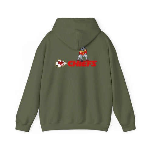 Grateful Dead - Kansas City Chiefs Dancing Bear Two-Sided Unisex Hoodie - Bucs - StealieShop