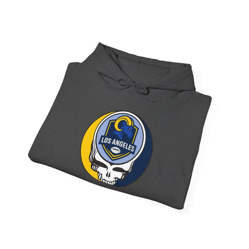 Grateful Dead - Los Angeles Rams Stealie Grateful Dead Hooded Sweatshirt - NFL - StealieShop