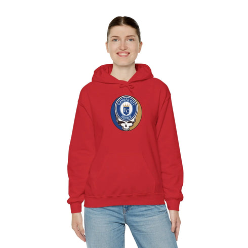 Kansas City Royals Grateful Dead Unisex Heavy Blend Hoodie - Hooded Sweatshirt - StealieShop
