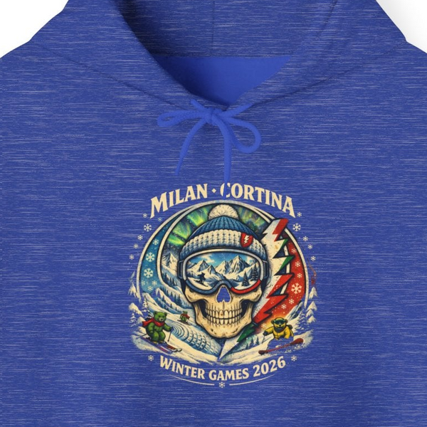 Olympic Skull" 2026 Milan Cortina Olympics Unisex Heavy Blend Grateful Dead Hoodie