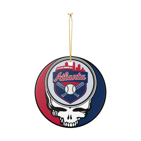 Atlanta Baseball Baseball Stealie Christmas Ornament - StealieShop
