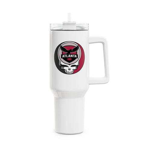 Grateful Dead - Atlanta Falcons Stealie "Fat Man" Tumbler, Double Insulated 40oz Travel Mug - StealieShop