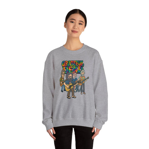 Grateful Dead - Jerry and The Band | Life is dead. Crewneck Sweatshirt - StealieShop