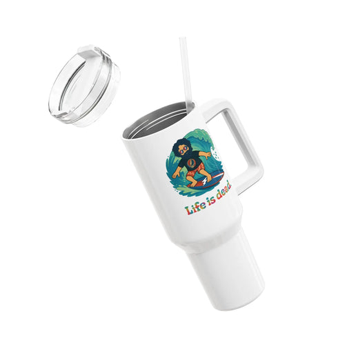 Grateful Dead - Surfin' Jerry - Life is dead. "Fat Man" Tumbler, Double Insulated 40oz Travel Mug - StealieShop