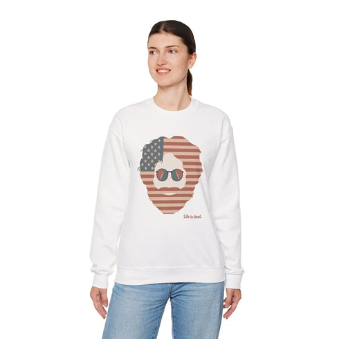 Grateful Dead - Stars & Stripes Jerry | Life is dead. Crewneck Sweatshirt - StealieShop