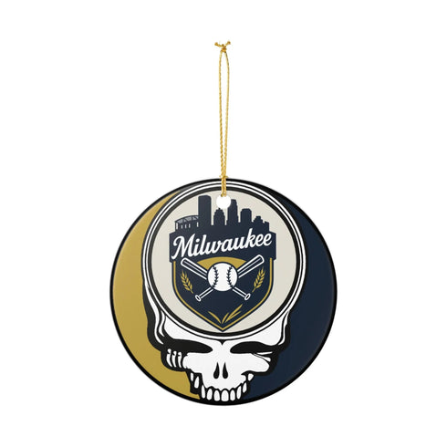 Grateful Dead - Milwaukee Baseball Baseball Stealie Christmas Ornament - StealieShop