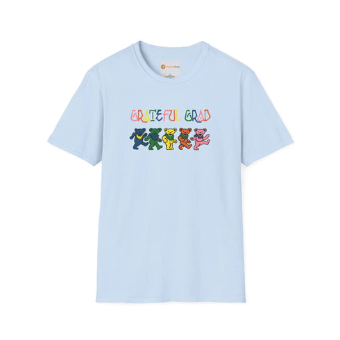 Grateful Dead - Grateful Grad Colors Dancing Bears Grateful Dead T-Shirt - StealieShop