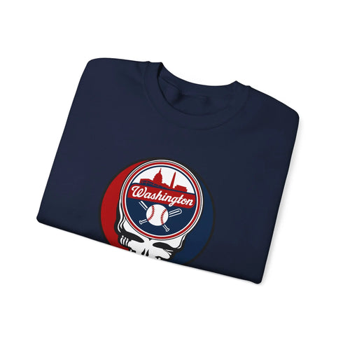 Grateful Dead - Washington Nationals Grateful Dead Stealie Crewneck Sweatshirt - MLB - StealieShop