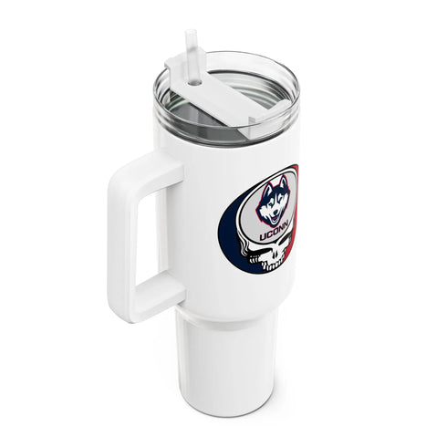 Grateful Dead - UCONN Stealie "Fat Man" Tumbler, Double Insulated 40oz Travel Mug - StealieShop