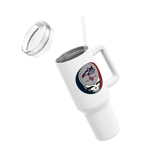 Grateful Dead - Stony Brook University Stealie "Fat Man" Tumbler, Double Insulated 40oz Travel Mug - StealieShop