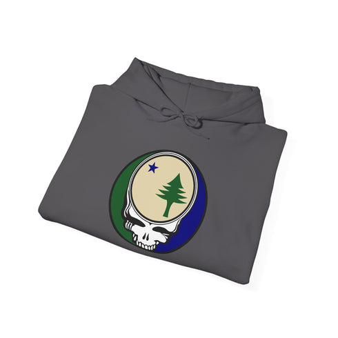 Maine Unofficial State Flag Stealie Unisex Heavy Blend Hoodie