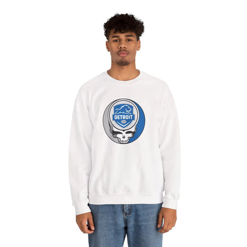 Grateful Dead - Detroit Lions Grateful Dead Stealie Crewneck Sweatshirt - StealieShop