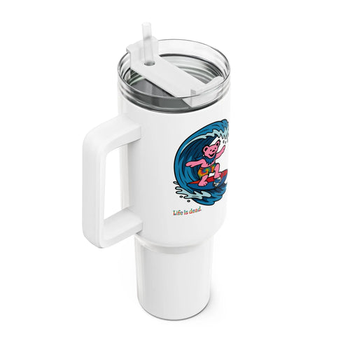 Grateful Dead - Surfin' Bear "Fat Man" Tumbler, Double Insulated 40oz Travel Mug - StealieShop