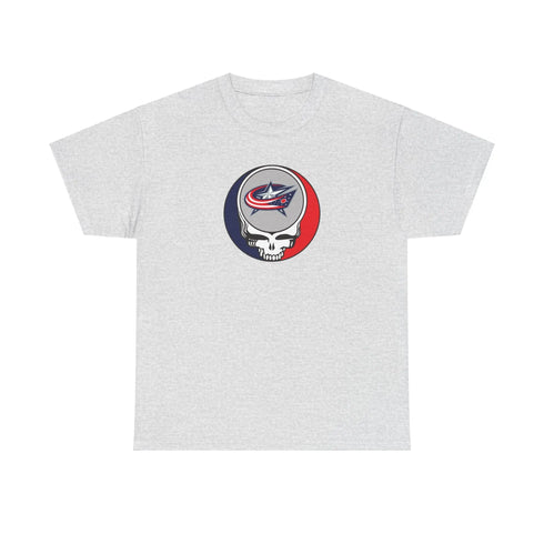 Columbus Blue Jackets Grateful Dead Steal Your Face T-Shirt - NHL - StealieShop