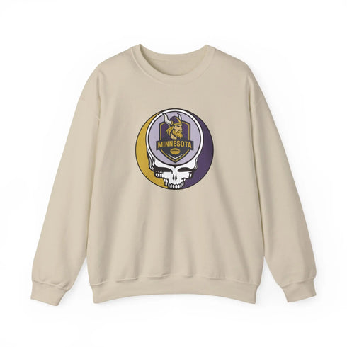 Grateful Dead - Minnesota Vikings Grateful Dead Stealie Crewneck Sweatshirt - StealieShop