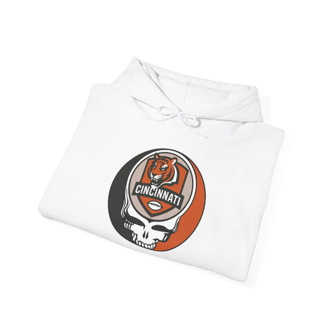 Grateful Dead - Cincinnati Bengals Stealie Grateful Dead Hooded Sweatshirt - NFL - StealieShop